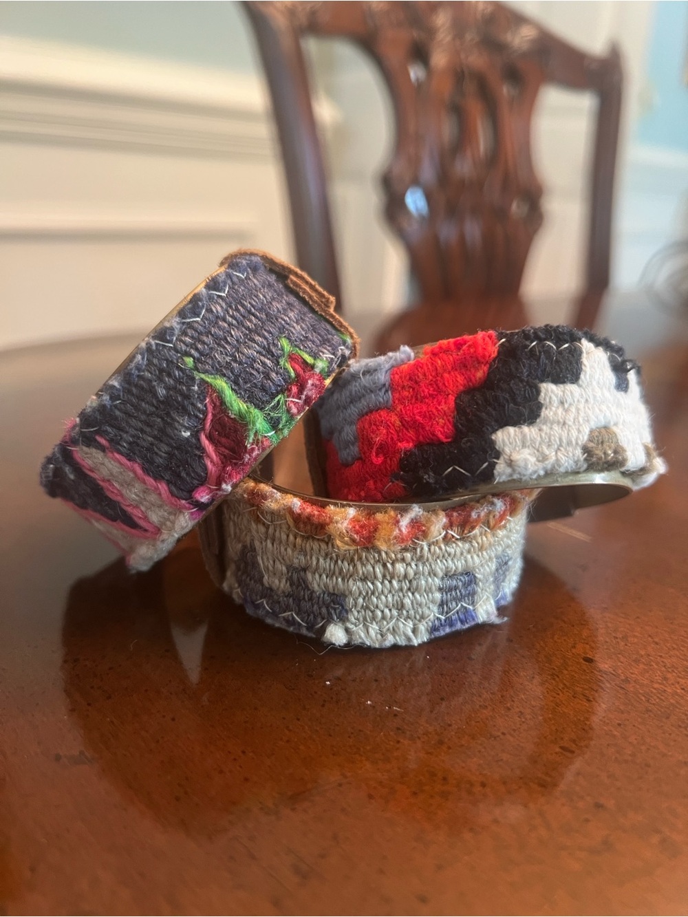 Orijinal Brand Kilim and Brass Bracelets- Set of 3